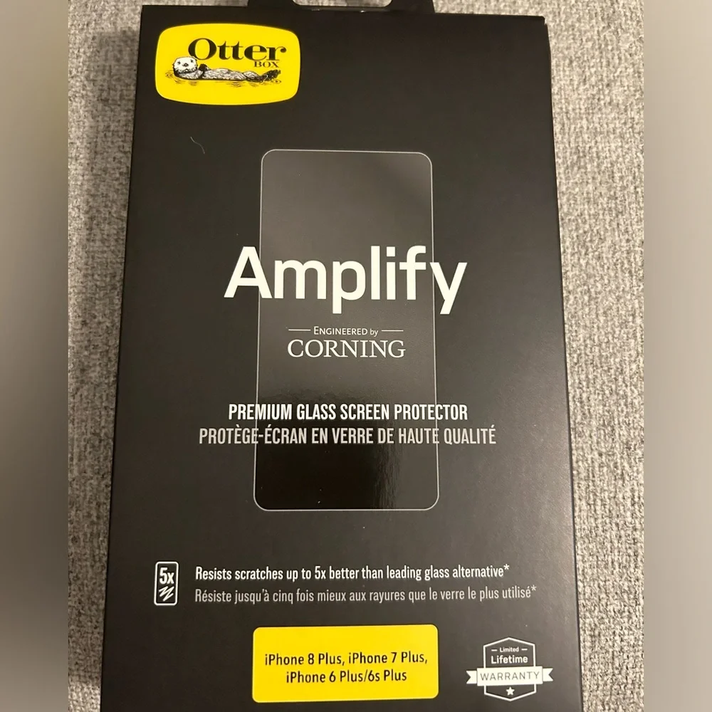 Otter Box glass protector, Amplify-engineered by Corning for iPhone 8 Plus &